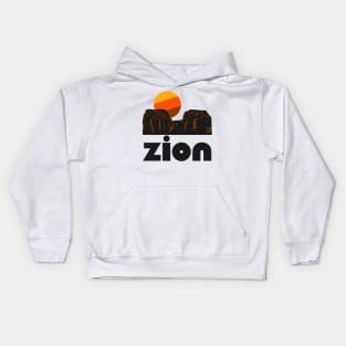 Retro Zion ))(( Tourist Souvenir National Park Design Kids Hoodie